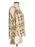Unbranded 100% Viscose Stars Gold Tan 3/4 Sleeve Blouse Size S - photo 4