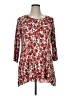 Alfani 100% Polyester Floral Brown Red 3/4 Sleeve Blouse Size 1X - photo 1