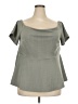 Torrid Gray Short Sleeve Blouse Size 3X Plus (3) - photo 1