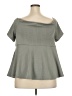 Torrid Gray Short Sleeve Blouse Size 3X Plus (3) - photo 2