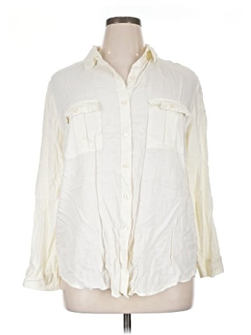 Faded Glory 3/4 Sleeve Button-Down Shirt (view 1)