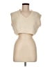 Line & Dot 100% Cotton Ivory Sleeveless Top Size M - photo 1