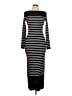 Studio Stripes Black Casual Dress Size L - photo 1