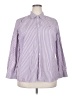 Chaps 100% Cotton Stripes Purple Long Sleeve Button-Down Shirt Size 2X - photo 1