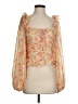Free People 100% Polyester Orange 3/4 Sleeve Blouse Size S - photo 1
