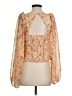 Free People 100% Polyester Orange 3/4 Sleeve Blouse Size S - photo 2