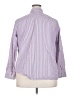 Chaps 100% Cotton Stripes Purple Long Sleeve Button-Down Shirt Size 2X - photo 2