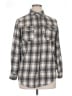 Shein 100% Polyester Gray Long Sleeve Button-Down Shirt Size M - photo 1