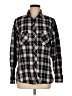 Hot Topic Plaid Black Long Sleeve Button-Down Shirt Size Med (00) - photo 1
