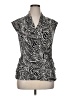 Chaus Print Black Silver Sleeveless Blouse Size XL - photo 1