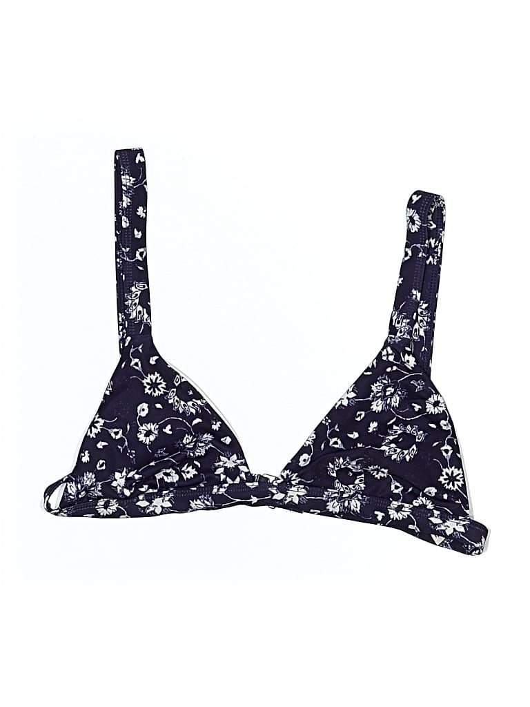 Pre-owned Tavik Swimsuit Top Blue Floral Pattern Swimwear