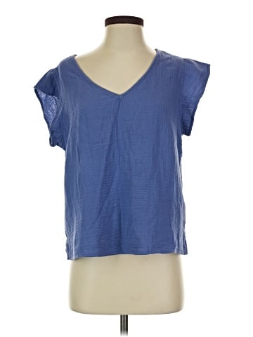 Three Dots Short Sleeve Blouse (view 1)