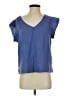 Three Dots 100% Cotton Blue Short Sleeve Blouse Size XS - photo 1