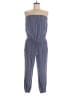 Gap Outlet 100% Viscose Checkered-gingham Blue Jumpsuit Size M - photo 1