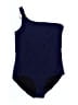Shoshanna Chevron-herringbone Blue One Piece Swimsuit Size 6 - photo 1