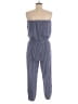 Gap Outlet 100% Viscose Checkered-gingham Blue Jumpsuit Size M - photo 2