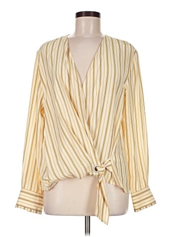 Rag & Bone Long Sleeve Silk Top (view 1)