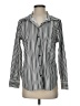 Chico's Stripes Silver Long Sleeve Blouse Size Sm (0) - photo 1