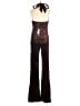 Motel Metallic Burgundy Jumpsuit Size S - photo 2
