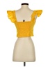Express Yellow Short Sleeve Top Size XS - photo 2