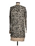 Jessica Simpson Animal Print Tan Cardigan Size M - photo 2