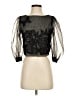 Alice + Olivia Black 3/4 Sleeve Blouse Size 0 - photo 1