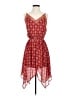 Xhilaration 100% Polyester Hearts Red Casual Dress Size S - photo 1