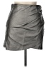 Pants Store Solid Silver Faux Leather Skirt Size L - photo 1