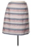 Ann Taylor LOFT Stripes Gray Casual Skirt Size 10 - photo 1