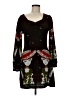 Hessi 100% Polyester Graphic Black Casual Dress Size M - photo 1
