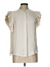 Z Supply 100% Polyester Ivory Short Sleeve Blouse Size L - photo 1