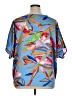 Umgee 100% Polyester Blue Short Sleeve Blouse Size XL - photo 2