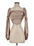 Hello Molly 100% Polyester Tan 3/4 Sleeve Blouse Size 4 - photo 1