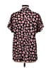 CAbi 100% Polyester Floral Pink Short Sleeve Blouse Size M - photo 2