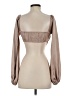 Hello Molly 100% Polyester Tan 3/4 Sleeve Blouse Size 4 - photo 2
