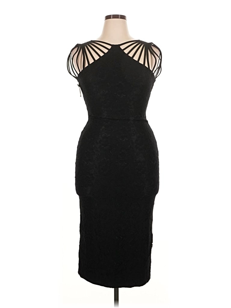 Pre-owned Dress The Population Cocktail Dress In Black
