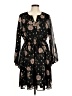 Torrid 100% Polyester Floral Black Casual Dress Size Med Plus (00) - photo 1
