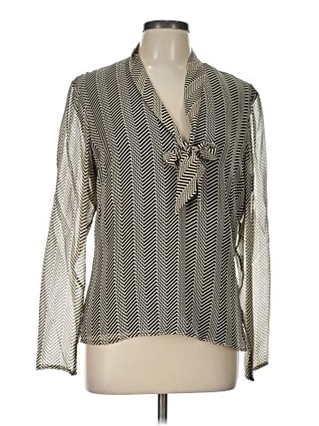 Liz Claiborne Long Sleeve Silk Top (view 1)