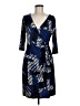 Apt. 9 Print Blue Cocktail Dress Size M - photo 1