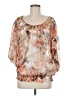 B-Design 100% Polyester Ivory 3/4 Sleeve Blouse Size M - photo 1