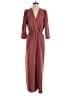Zara 100% Polyester Solid Burgundy Jumpsuit Size M - photo 1