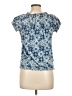 Chaps 100% Cotton Blue Short Sleeve Blouse Size L - photo 2