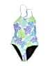 Assorted Brands 100% Polyester Floral Blue One Piece Swimsuit 18-24 MO / 24 MO - photo 1