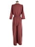 Zara 100% Polyester Solid Burgundy Jumpsuit Size M - photo 2