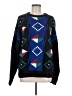 Assorted Brands Argyle Black Pullover Sweater Size M - photo 1