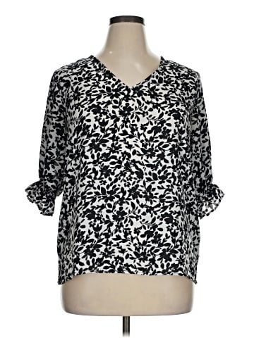 Well Worn 3/4 Sleeve Blouse (view 1)