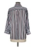 NYDJ 100% Polyester Stripes Silver 3/4 Sleeve Blouse Size M - photo 2