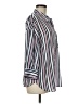 NYDJ 100% Polyester Stripes Silver 3/4 Sleeve Blouse Size M - photo 4