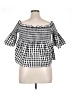 BikBok 100% Cotton Black 3/4 Sleeve Blouse Size S - photo 2