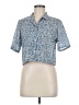 Assorted Brands Floral Teal Short Sleeve Blouse Size 9 - photo 1
